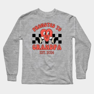 Grandpa Est 2024, New Grandfather, Grandpa Reveal Long Sleeve T-Shirt